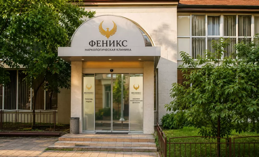 Вход в наркологическую клинику «Феникс» в Козловке